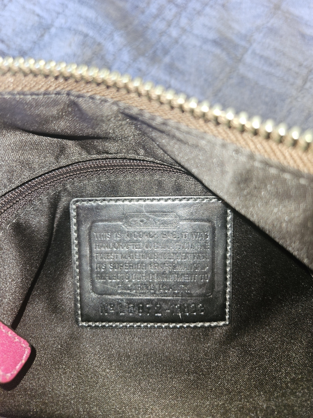 Coach Poppy Signature Sateen Groovy Hot Pink Trim Shoulder Bag Y2K - Picture 12 of 16